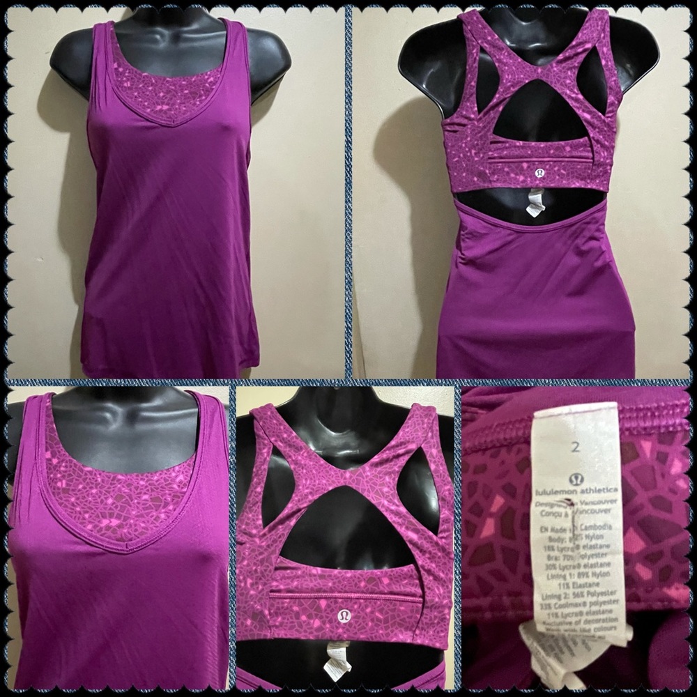 Women’s Lululemon Tank Top SZ 2 Purple